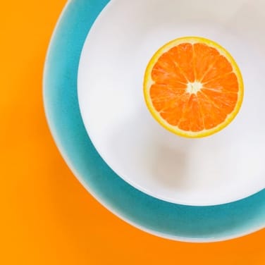 orange in plate